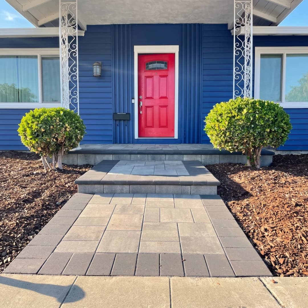 Paver walkway installation