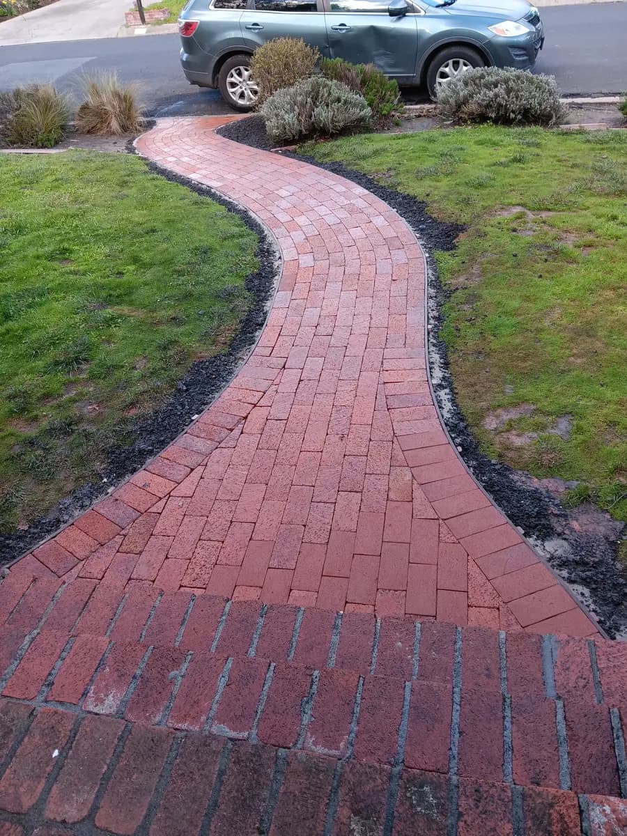 Beautiful paver walkway installation in California